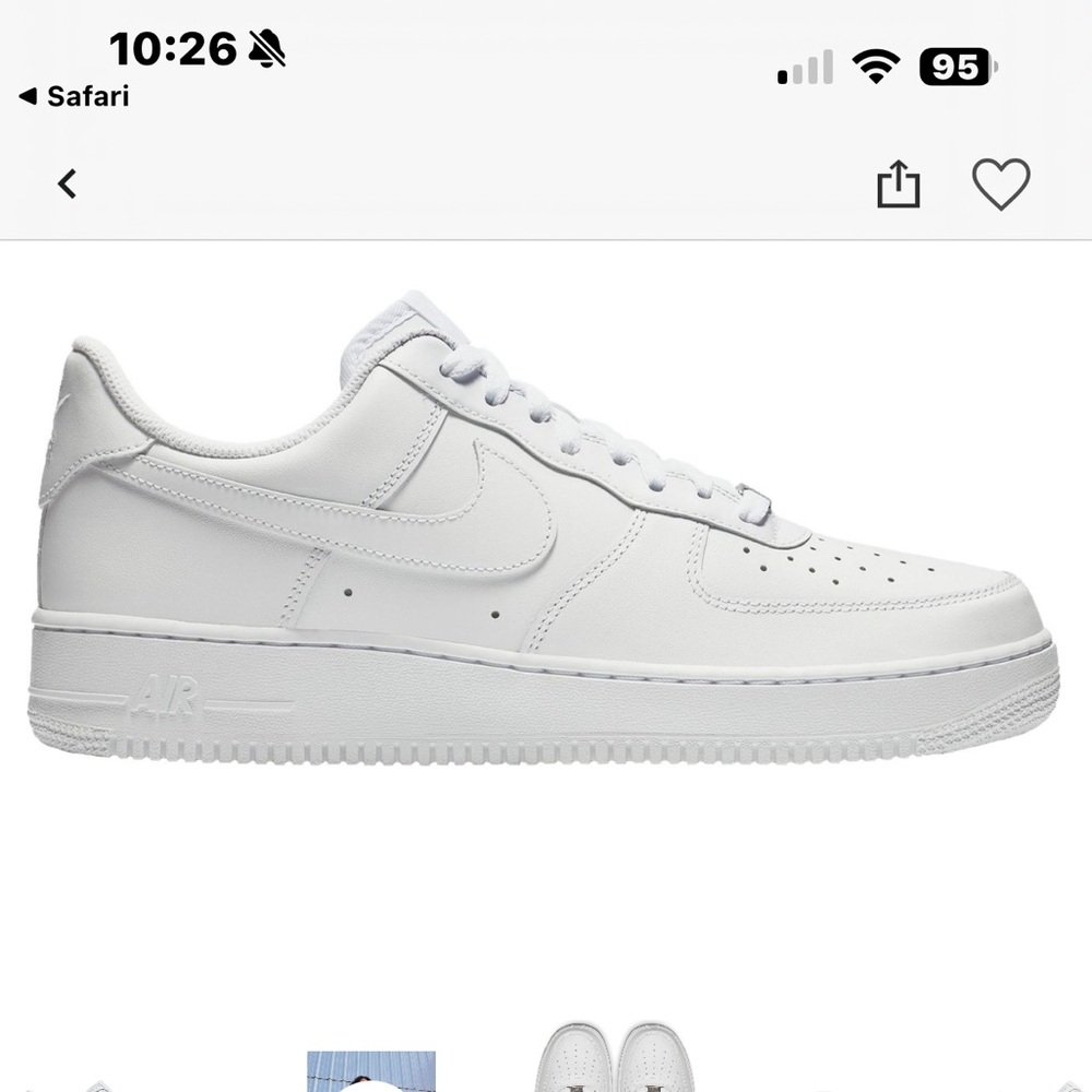 Nike Kids White Air Force Sneakers